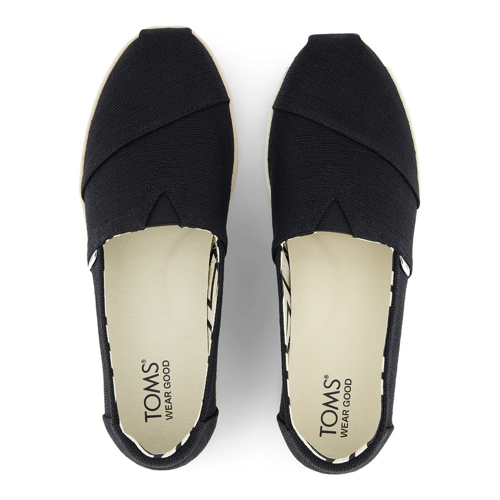 TOMS Women Alpargata Plus Black Heritage Canvas Espadrille – Toms